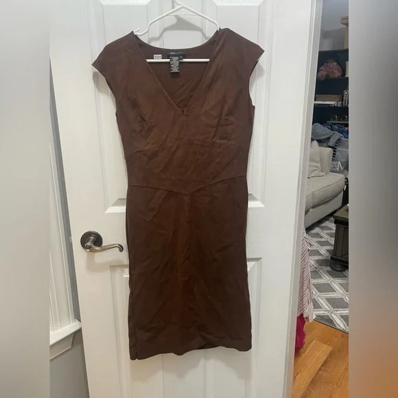 BCBGmaxazria dress sleeveless brown dress zip up in the side small - Picture 2 of 14